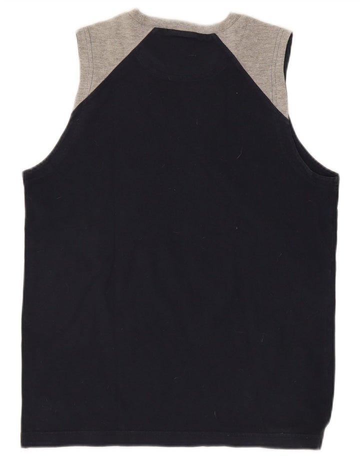 Canotta grafica da uomo Champion, piccola, in cotone color block blu navy