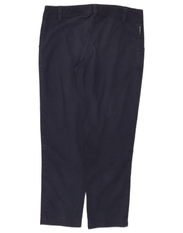 Pantaloni casual dritti da donna Armani W27 L25 cotone blu navy