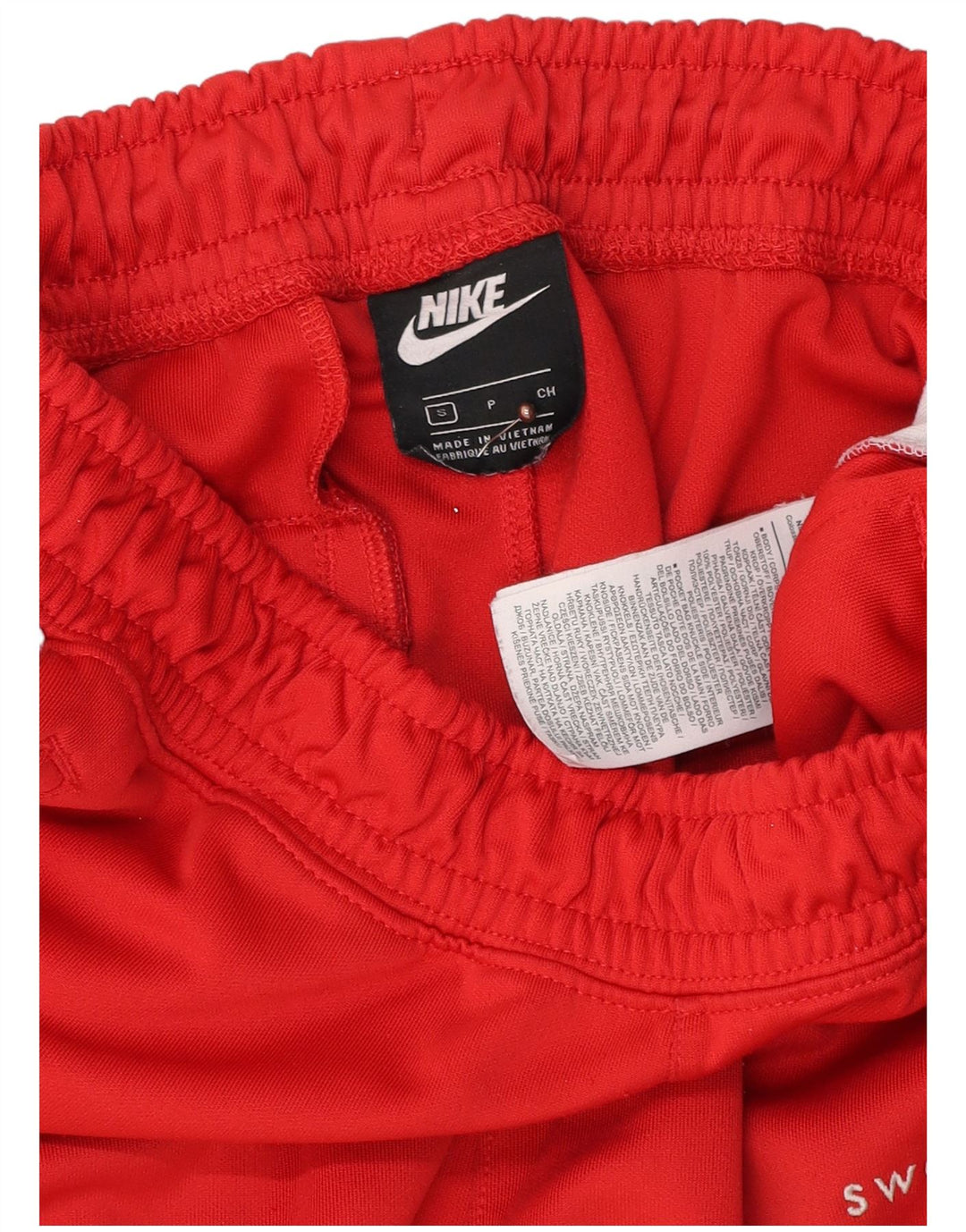Pantaloni da tuta Nike Swoosh da uomo piccoli in poliestere color block rosso
