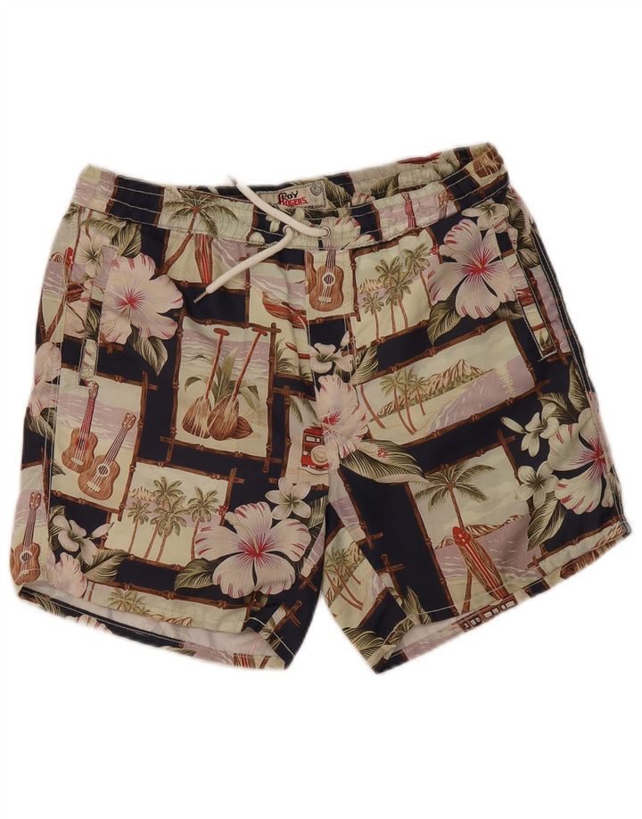 Pantaloncini da bagno hawaiani da uomo Roy Rogers Patchwork medio multicolore