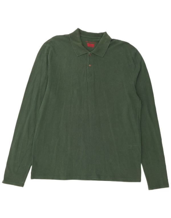 Polo LEVI'S da uomo a maniche lunghe grande in cotone verde