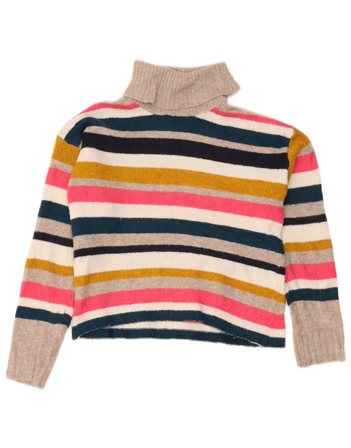 Maglione maglione a collo alto da donna Marks & Spencer UK 10 piccolo multicolore