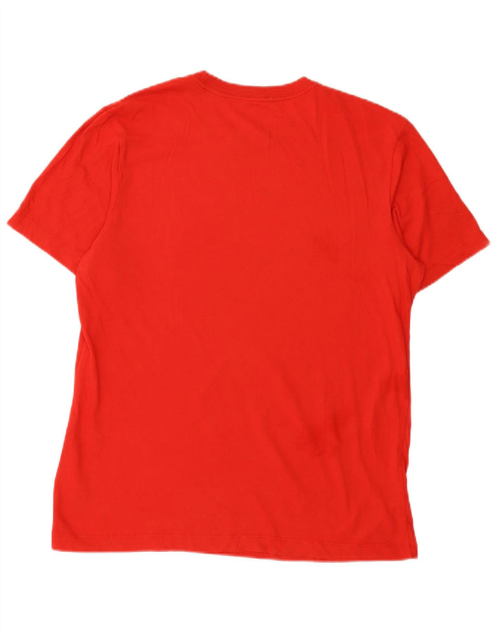 T-shirt grafica Nike Dri Fit da uomo in cotone rosso medio