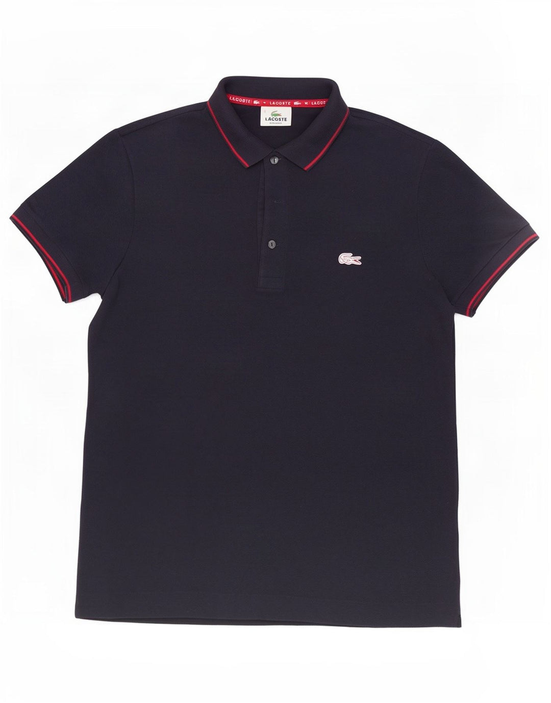 Polo Lacoste da uomo vestibilità regolare taglia 3 piccola in cotone blu navy