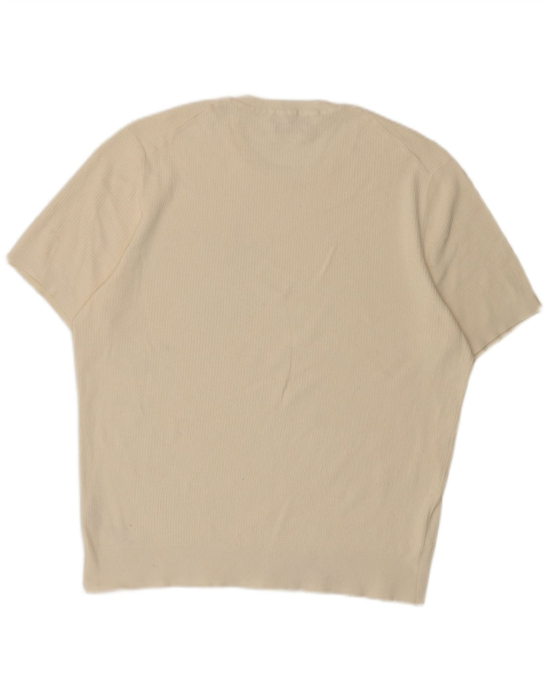 Massimo Dutti T-shirt da uomo a maniche corte Top Large in cotone bianco