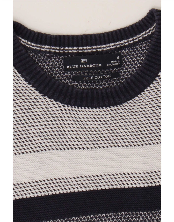 Maglione maglione girocollo da uomo Marks & Spencer blu Harbour piccolo blu navy