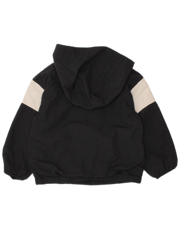 Giubbotto bomber con cappuccio ZARA per neonato 18-24 mesi in cotone color block nero
