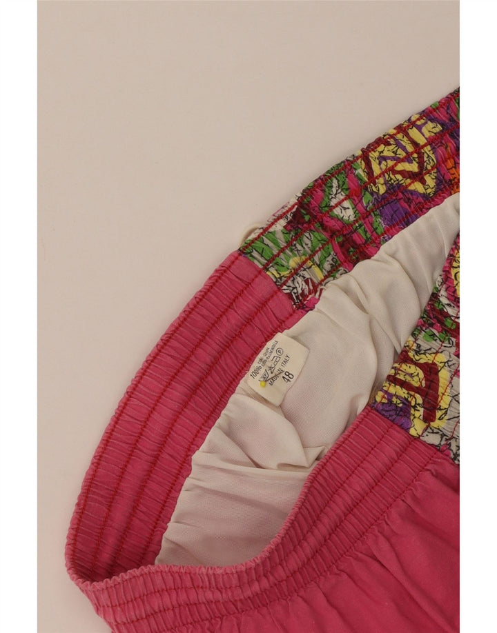 Pantaloncini da bagno vintage da uomo IT 48 piccoli in cotone rosa