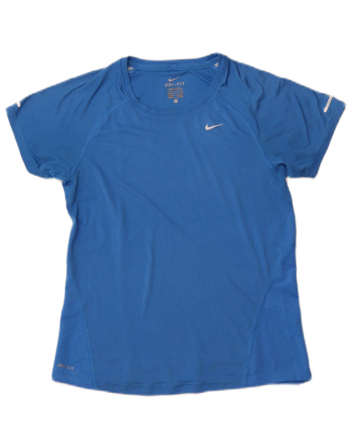 T-shirt NIKE da donna Dri Fit Top UK 8/10 piccola sportiva in poliestere blu