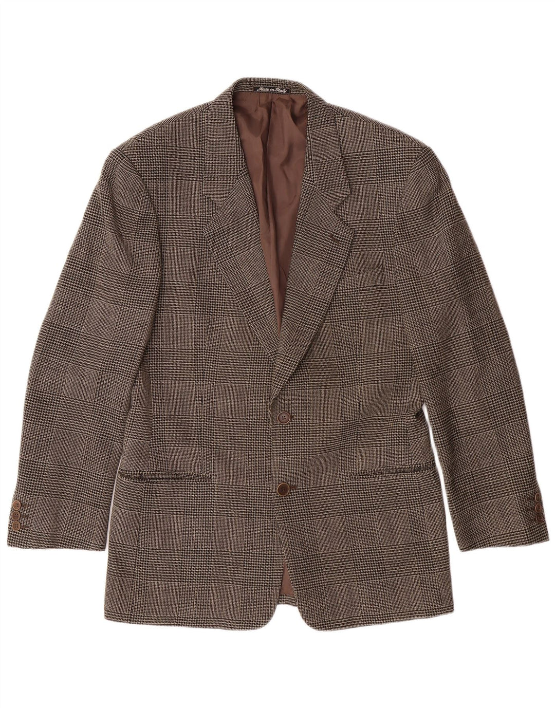 GIORGIO ARMANI Giacca Blazer da Uomo a 2 Bottoni IT 48 a quadri Marrone Medio