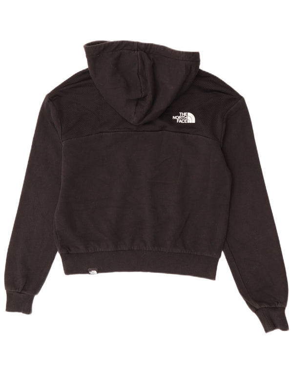 Felpa con cappuccio corta da donna The North Face UK 12 cotone nero medio