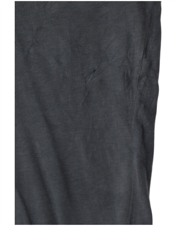 ALL SAINTS Top da uomo a manica lunga grande in cotone grigio
