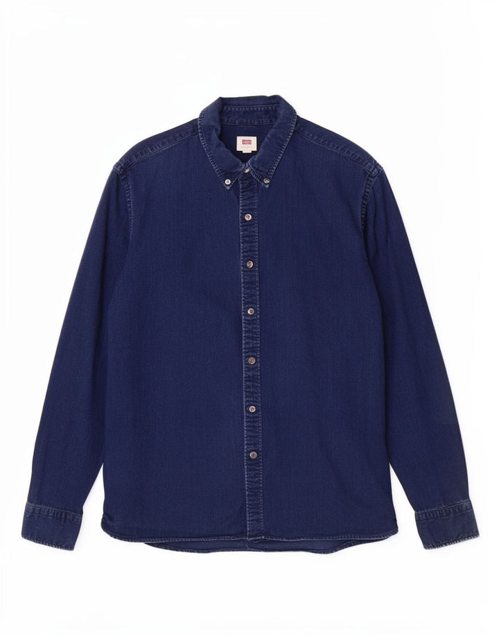 Camicia di jeans da uomo Levi's XL in cotone blu