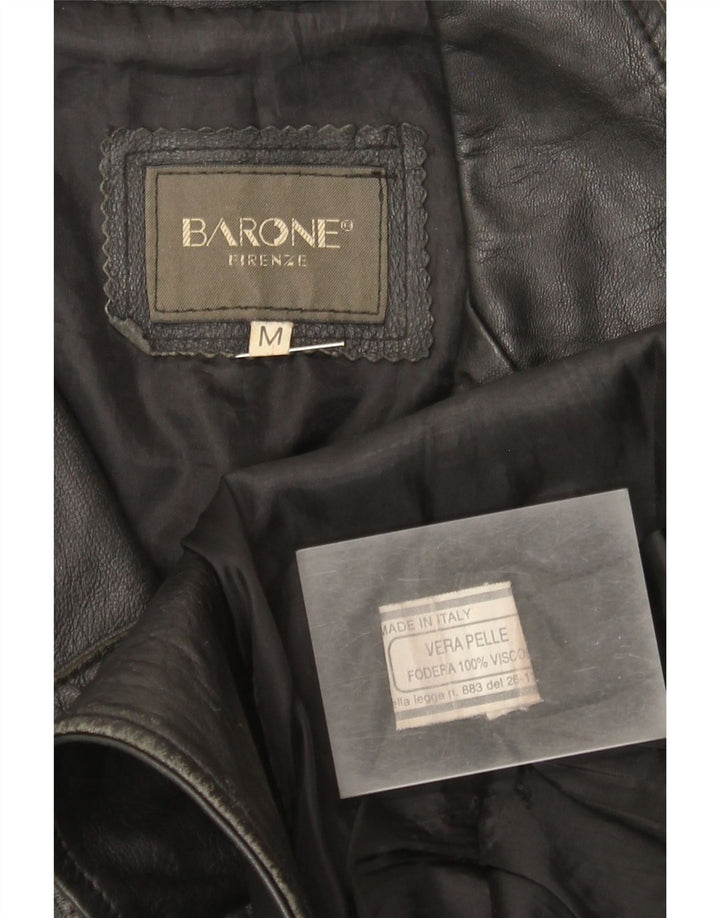 Cappotto in pelle da donna Barone UK 12 Medio in pelle nera