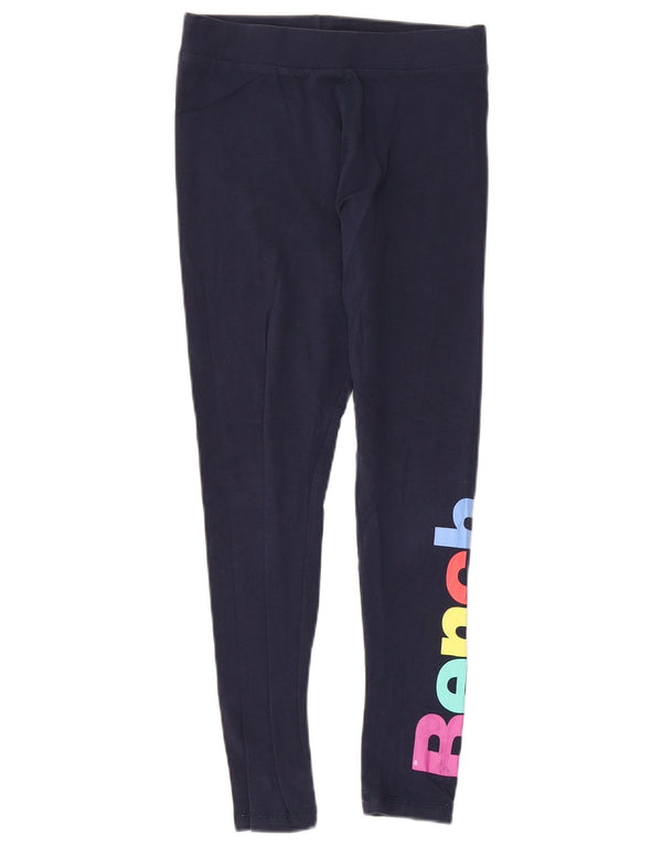 Leggings grafici per ragazze da panchina 11-12 anni in cotone blu navy