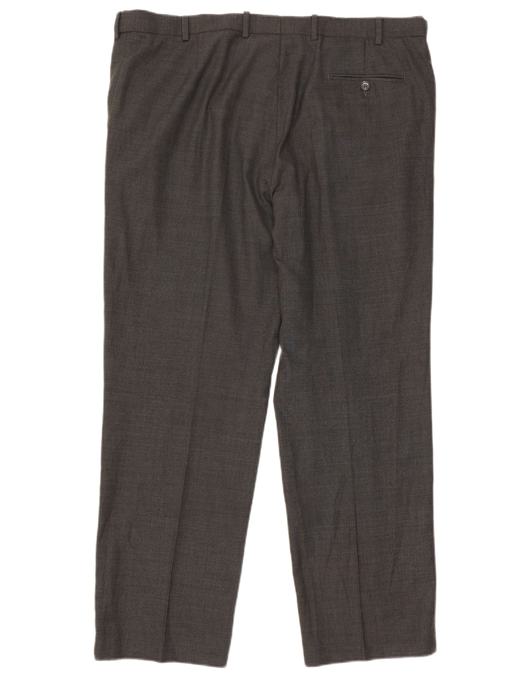 Pantaloni casual dritti da uomo Marks & Spencer W40 L31 lana grigia