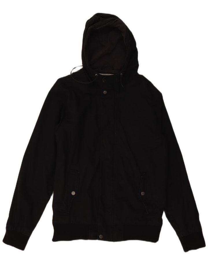Giacca a vento con cappuccio da uomo Quiksilver UK 38 cotone nero medio