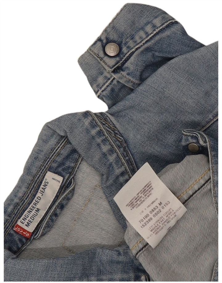 Giacca di jeans ingegnerizzata da donna Levi's UK 14 Cotone blu medio