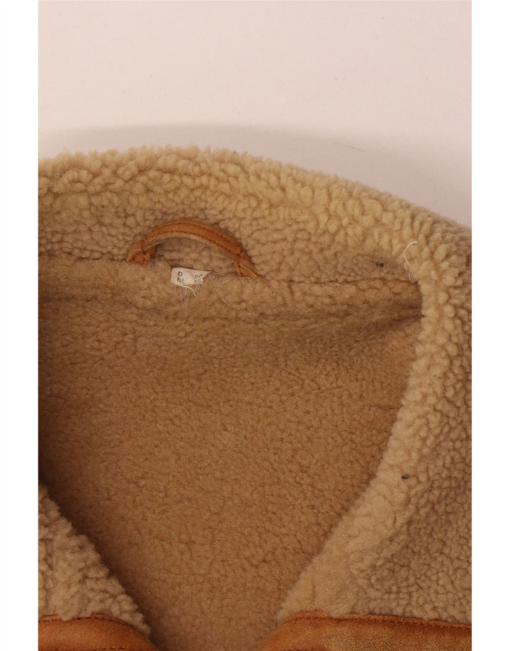 Giacca in shearling da uomo David Moore EU 50 Shearling marrone grande