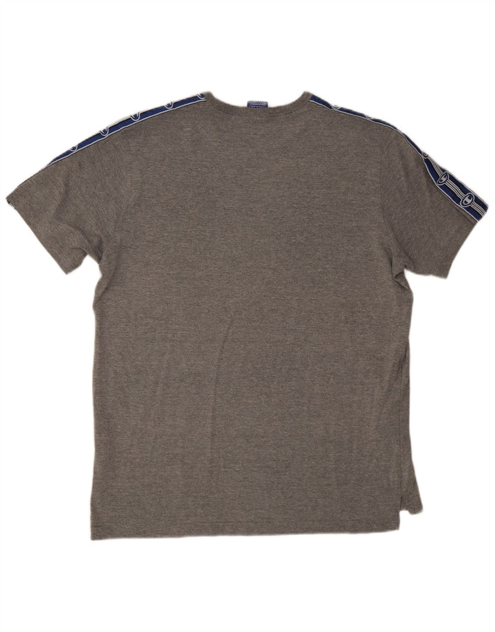 T-shirt grafica da uomo Champion Top grande in cotone color block grigio