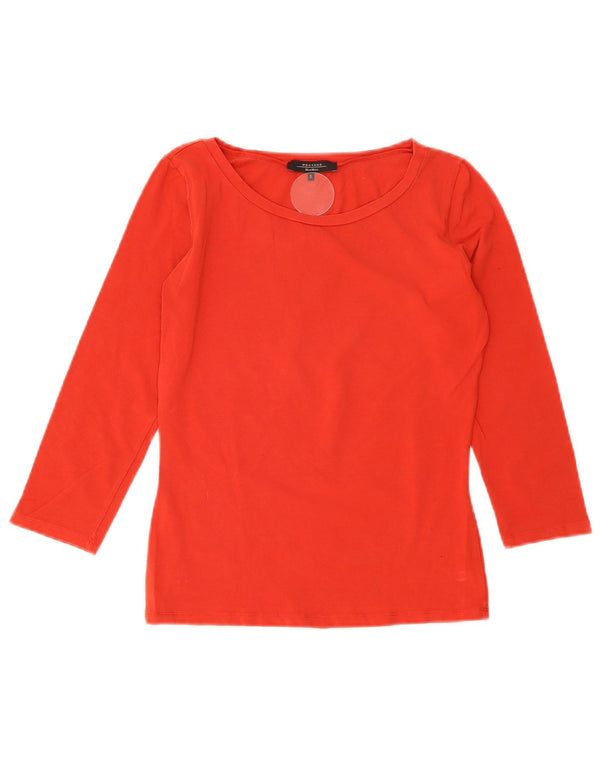 Top da weekend da donna Max Mara manica 3/4 UK 10 Small Rosso