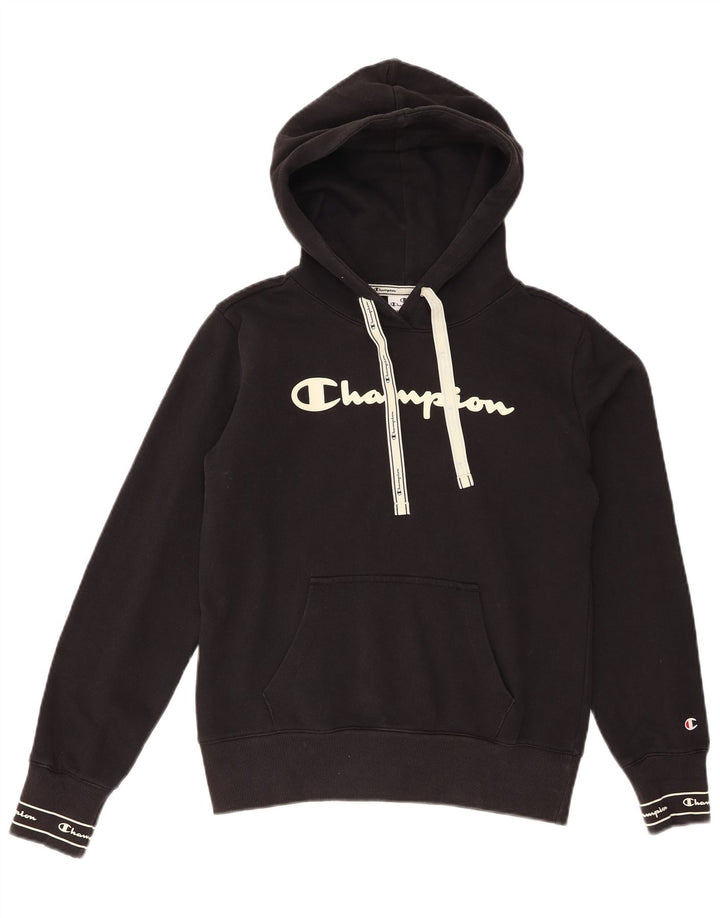 Felpa con cappuccio grafica da donna Champion UK 14 media nera