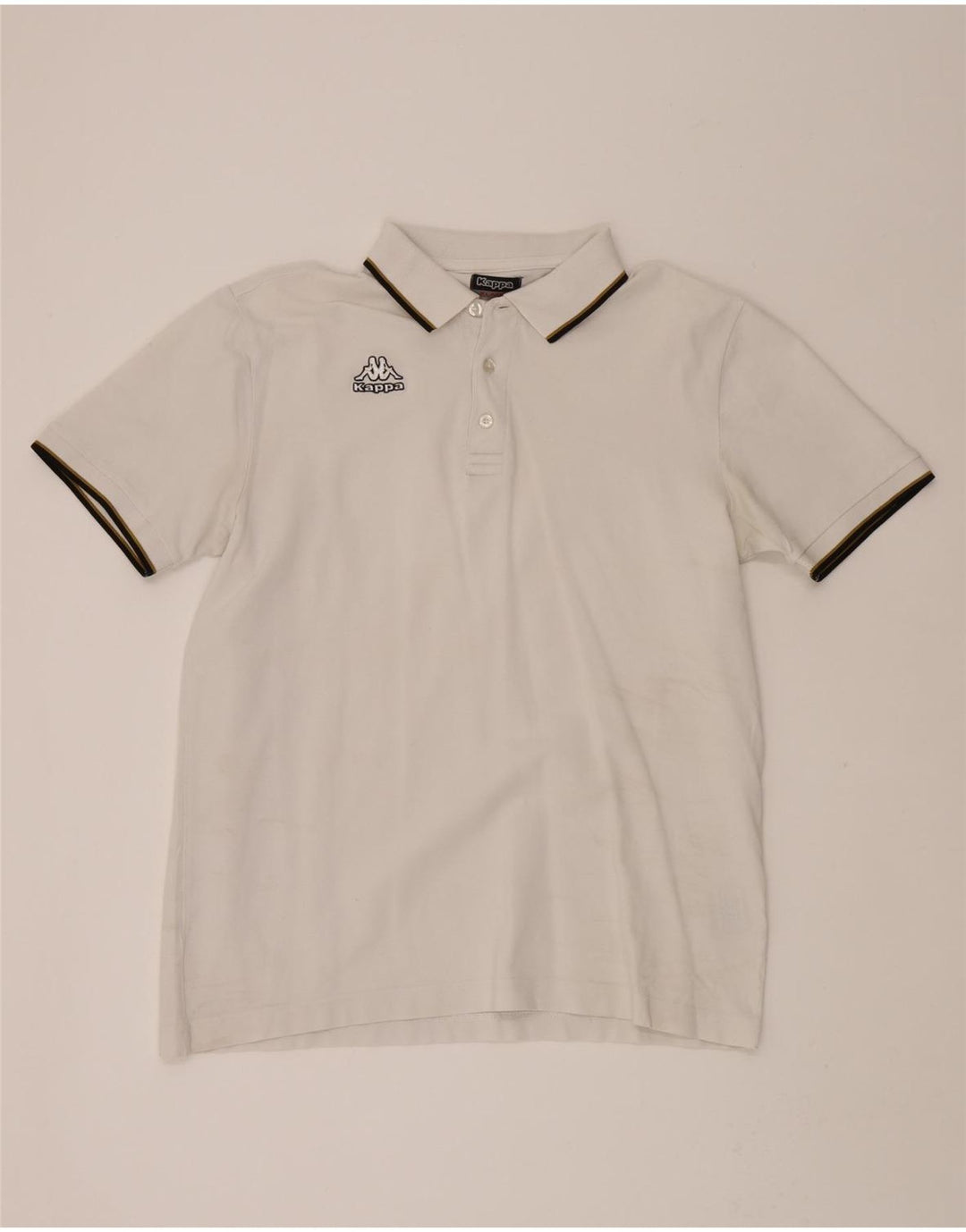 KAPPA Mens Polo Shirt XL White Cotton Vintage Kappa and Second-Hand Kappa from Messina Hembry 