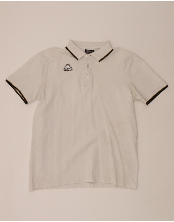 KAPPA Mens Polo Shirt XL White Cotton Vintage Kappa and Second-Hand Kappa from Messina Hembry 