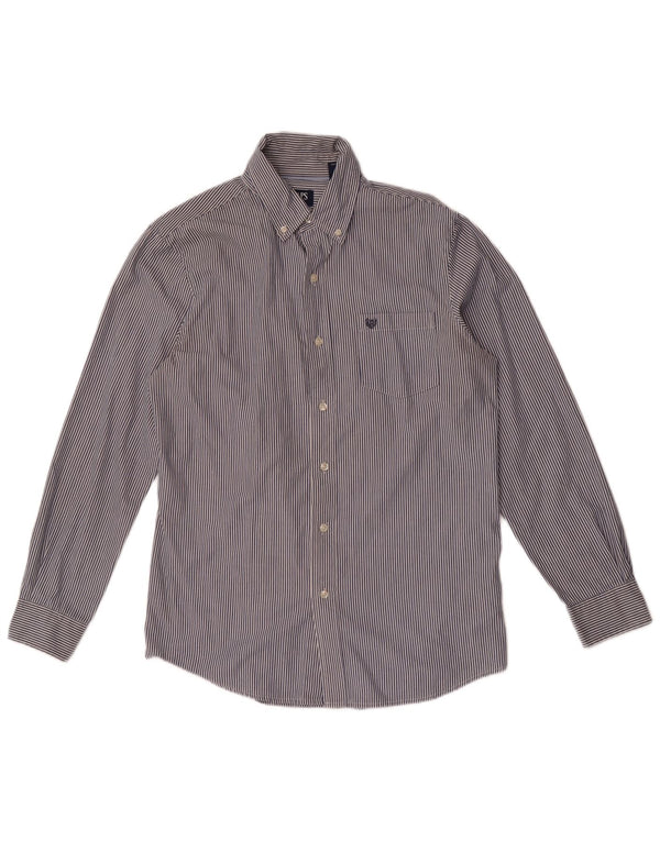Camicia Chaps da uomo di facile manutenzione, cotone gessato medio blu navy