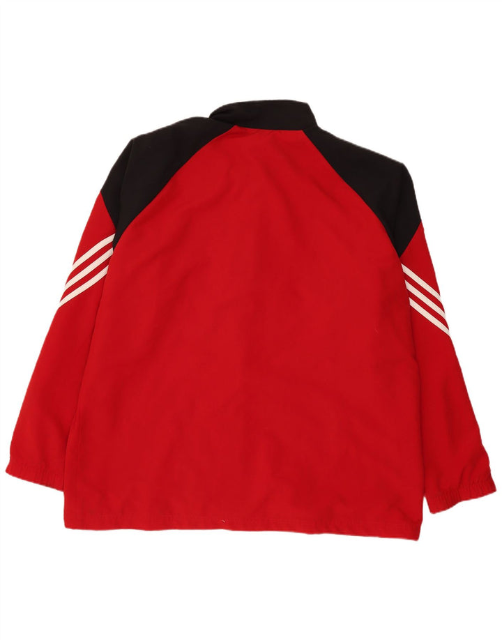 Giacca da tuta da uomo Adidas 2XL Poliestere color block rosso