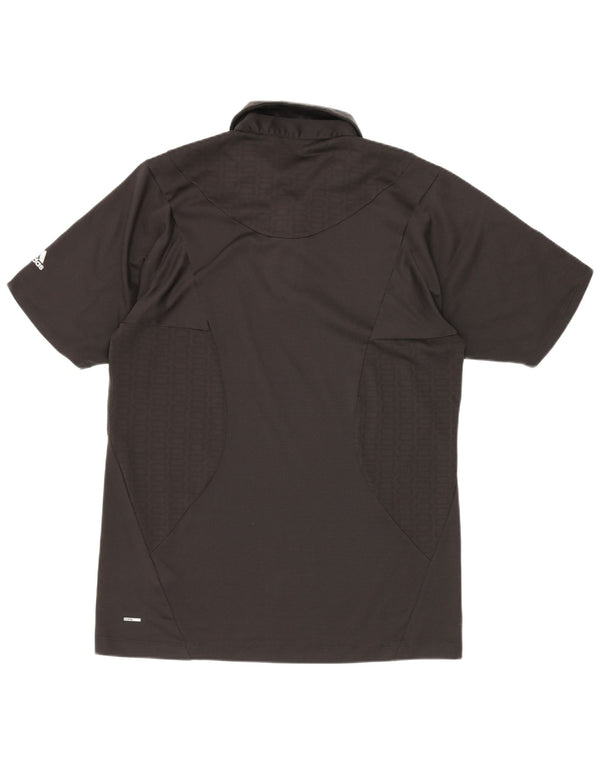 Polo Adidas da uomo media sportiva in poliestere nero