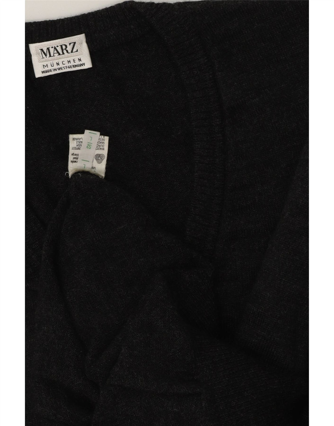 Maglione MARZ da uomo Munchen con scollo a V IT 52 Large in lana vergine grigia