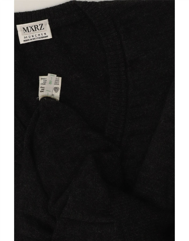 Maglione MARZ da uomo Munchen con scollo a V IT 52 Large in lana vergine grigia