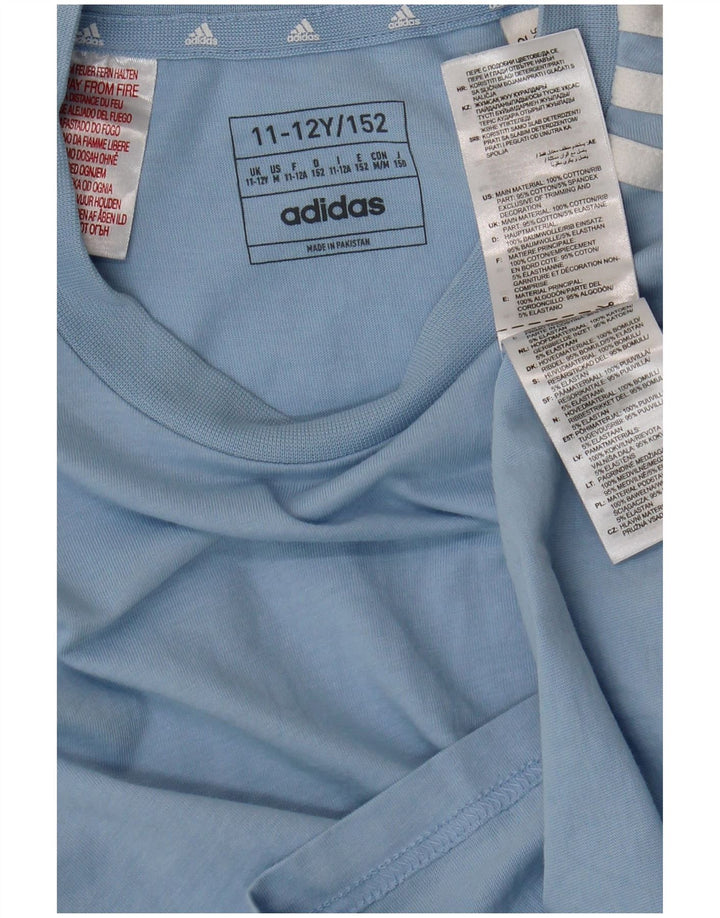 T-shirt ADIDAS per ragazzi 11-12 anni in cotone blu