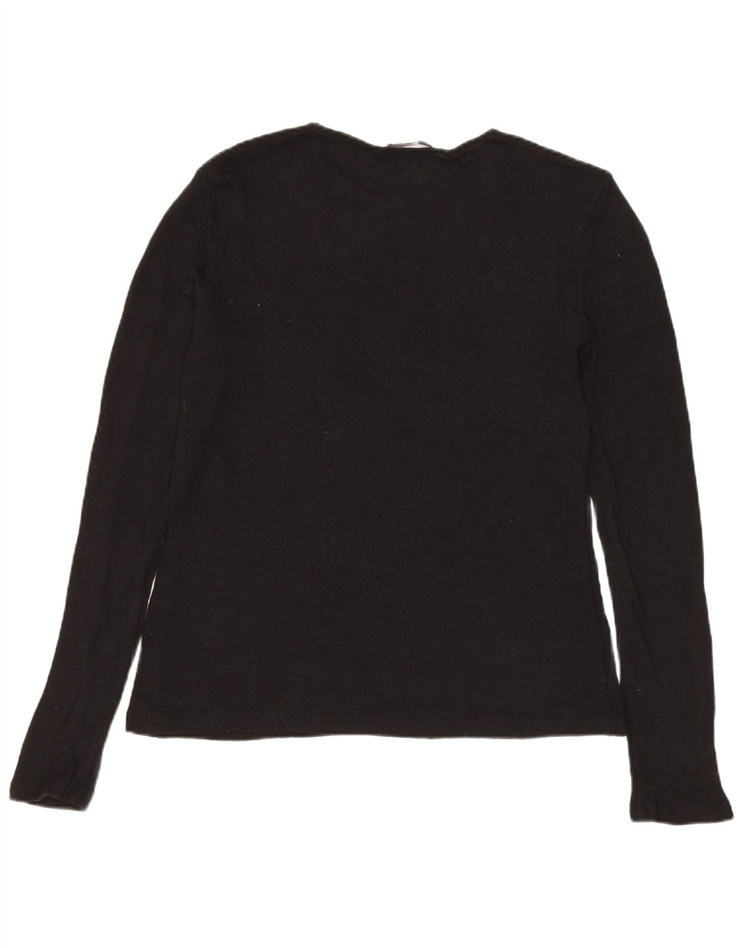 ZARA Maglione da Donna con Scollo a Barca UK 12 Viscosa Nera Media
