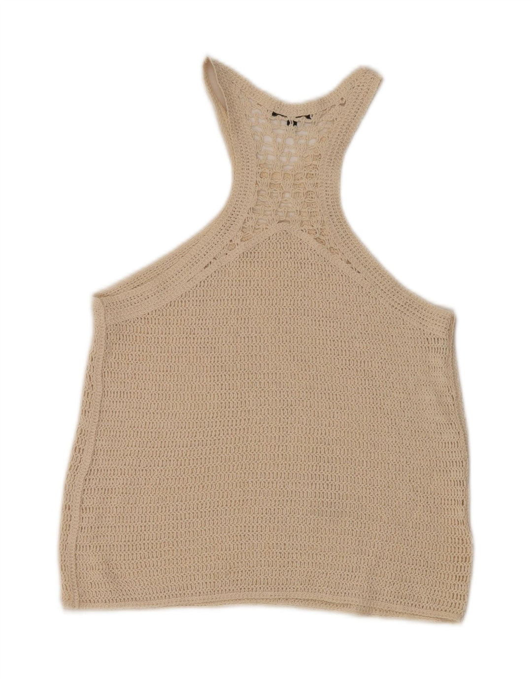 Gilet da donna all'uncinetto Massimo Dutti UK 10 piccolo Beige