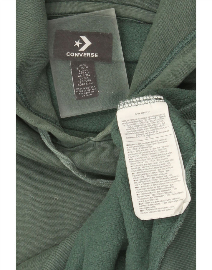 Felpa con cappuccio da uomo Converse XL verde cotone