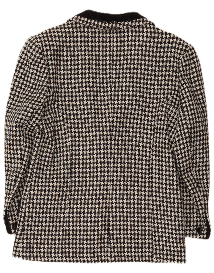 Giacca blazer da donna Egoiste UK 14 media nera pied de poule classica
