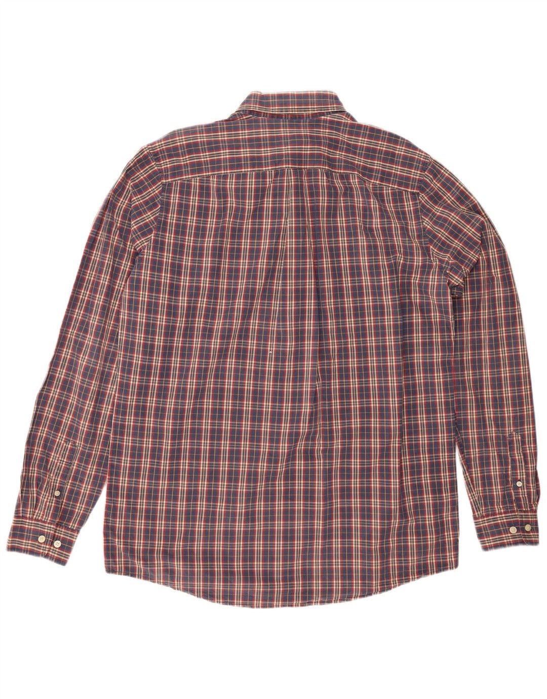 EDDIE BAUER Camicia da uomo grande in cotone a quadri blu navy