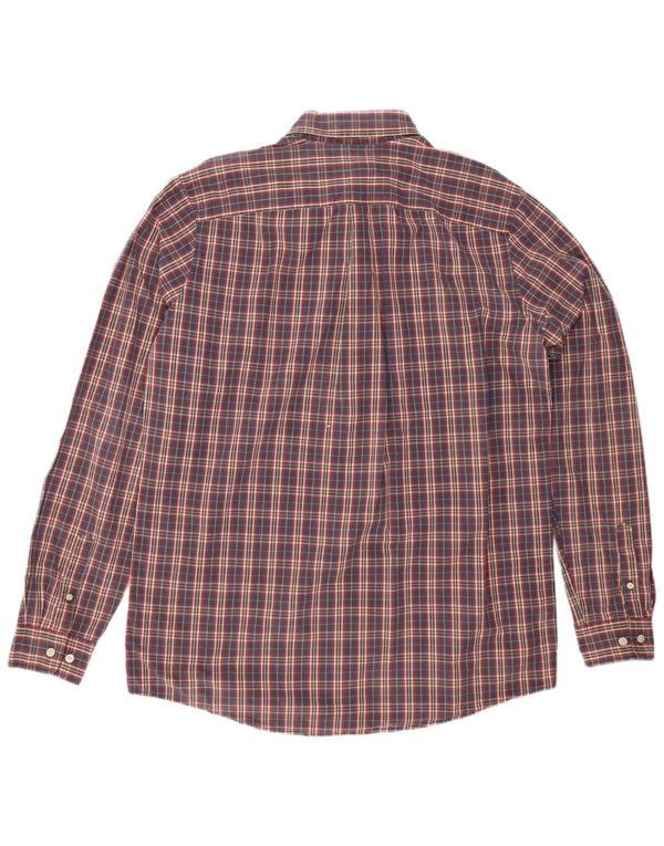 EDDIE BAUER Camicia da uomo grande in cotone a quadri blu navy