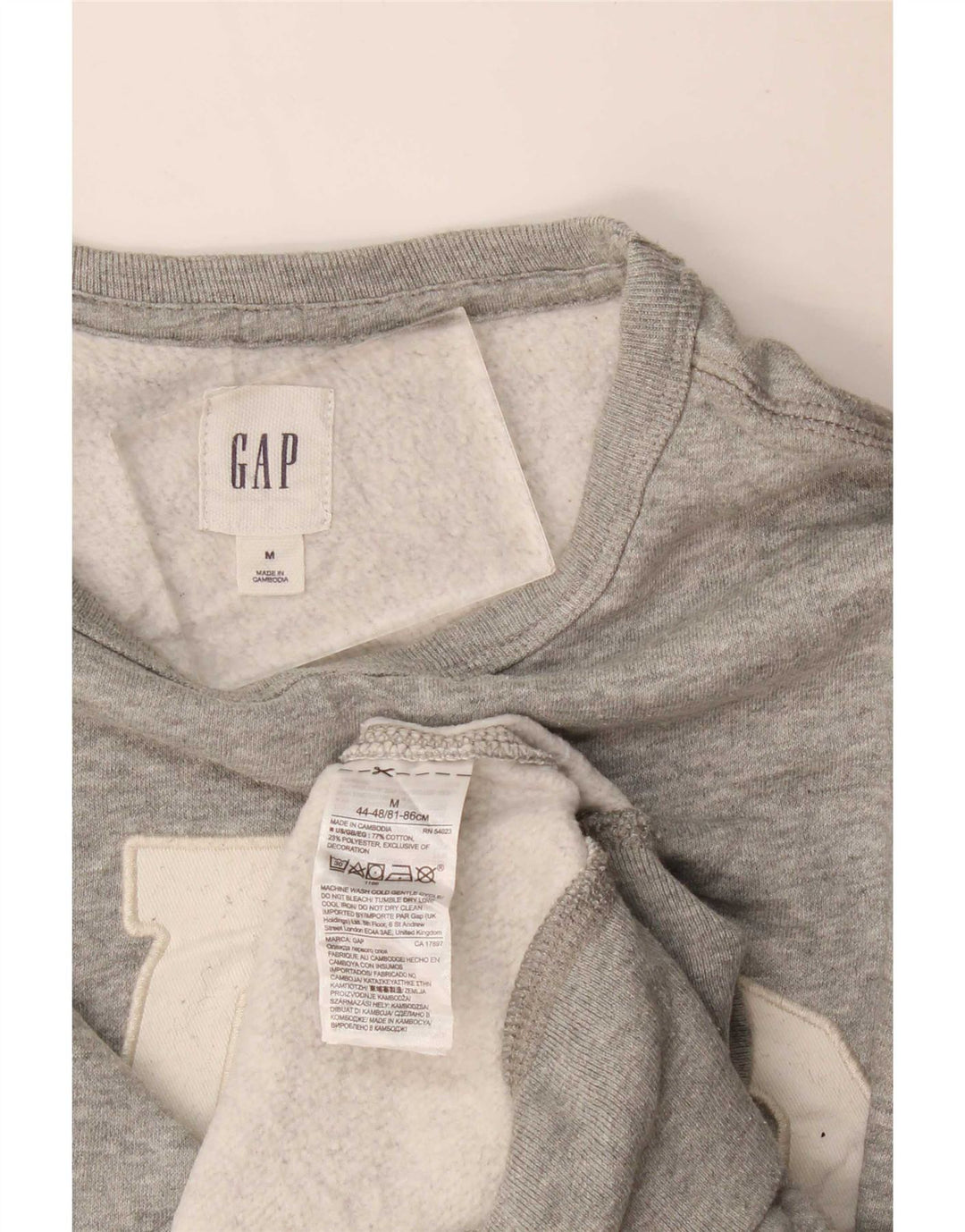 Felpa grafica da donna Gap Jumper UK 14 Grigio medio