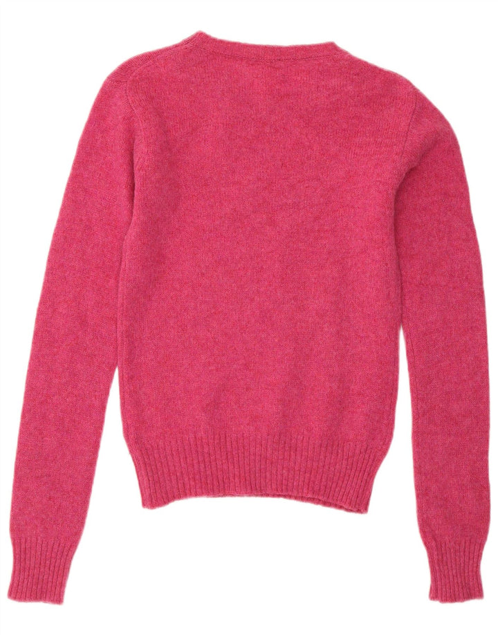 Maglione maglione girocollo da donna Benetton UK 8 piccolo rosa