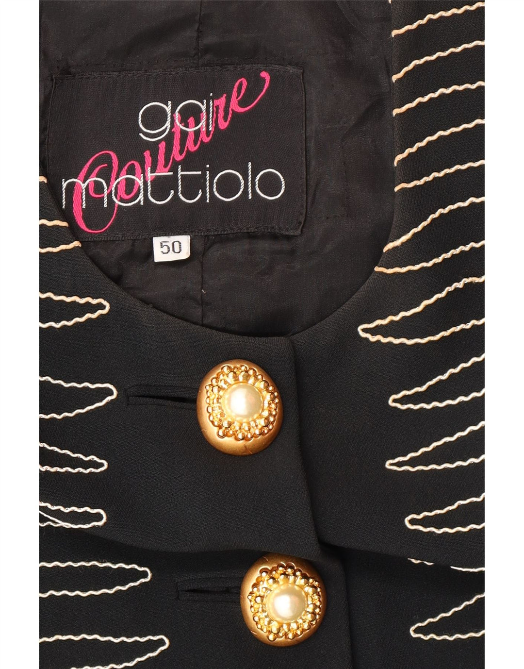 Giacca Blazer da Donna a 6 Bottoni Gai Mattiolo IT 50 XL a Righe Nere