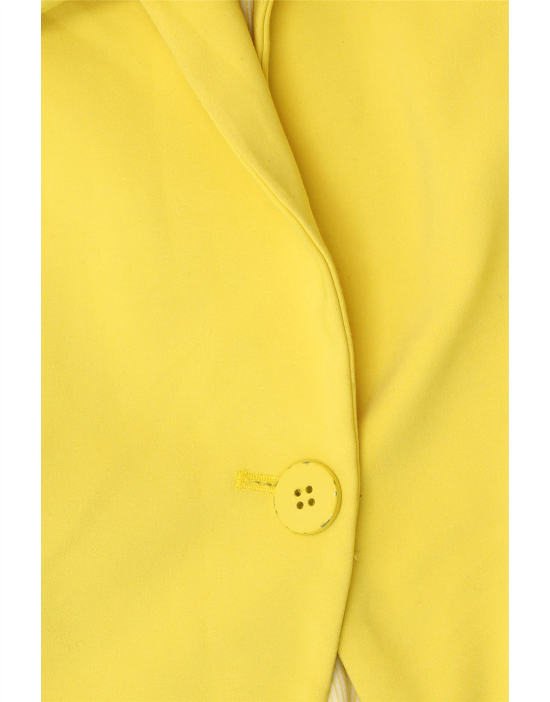 Giacca blazer a 1 bottone da donna Zara UK 10 piccola in cotone giallo