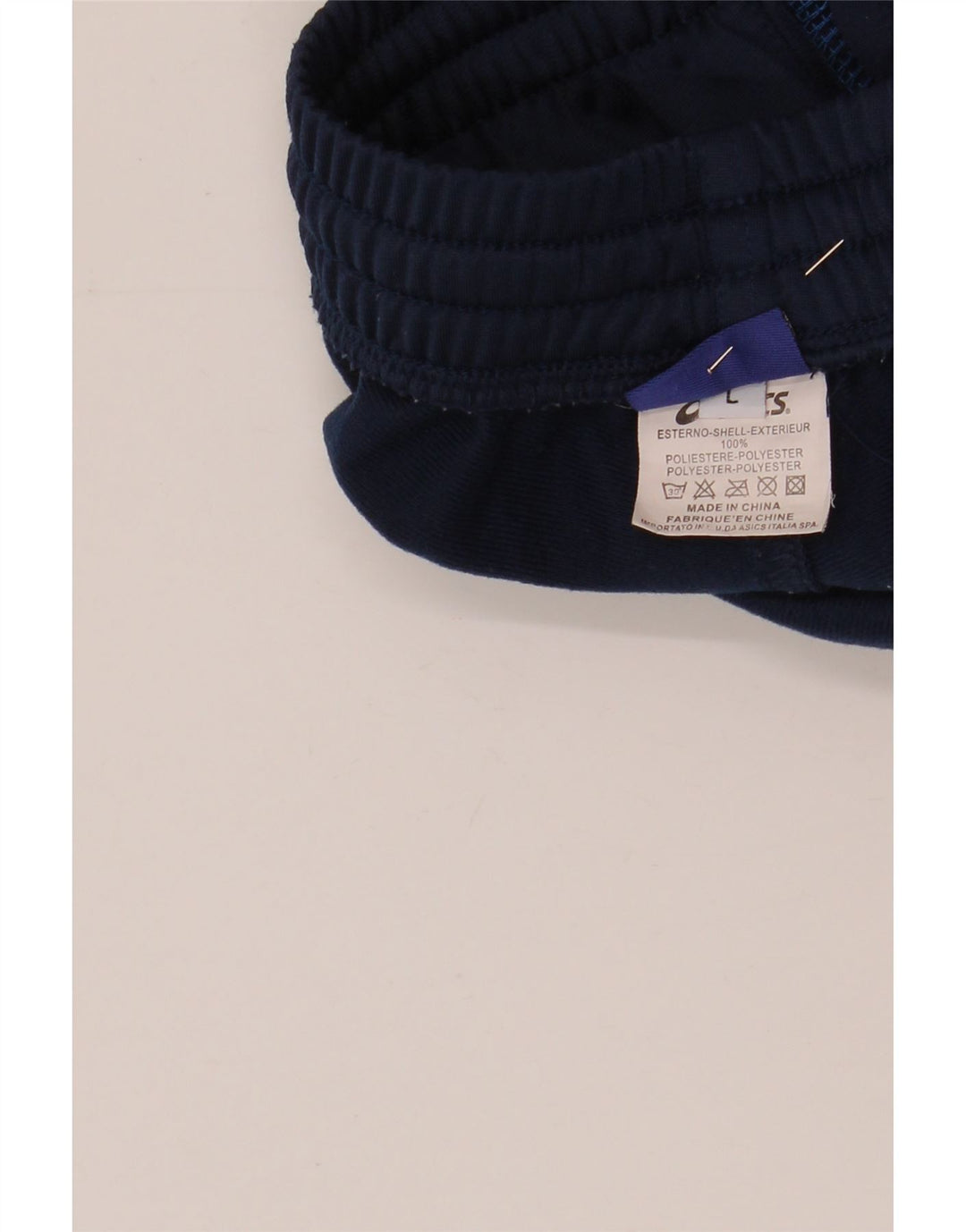 Pantaloni da tuta ASICS da uomo grandi in poliestere blu navy