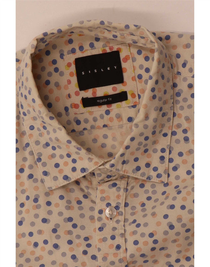 Camicia Sisley da uomo vestibilità regolare beige medio maculato