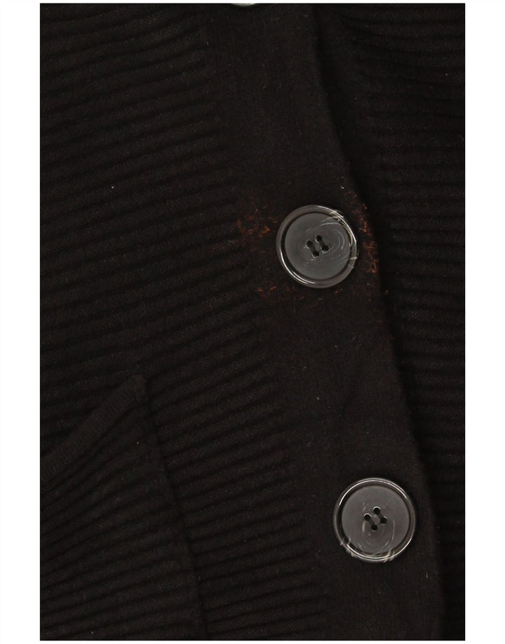 Maglione cardigan oversize corto da donna Zara UK 10 piccolo nero classico