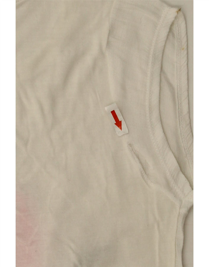 T-shirt grafica da donna Zara Top UK 10 piccola bianca