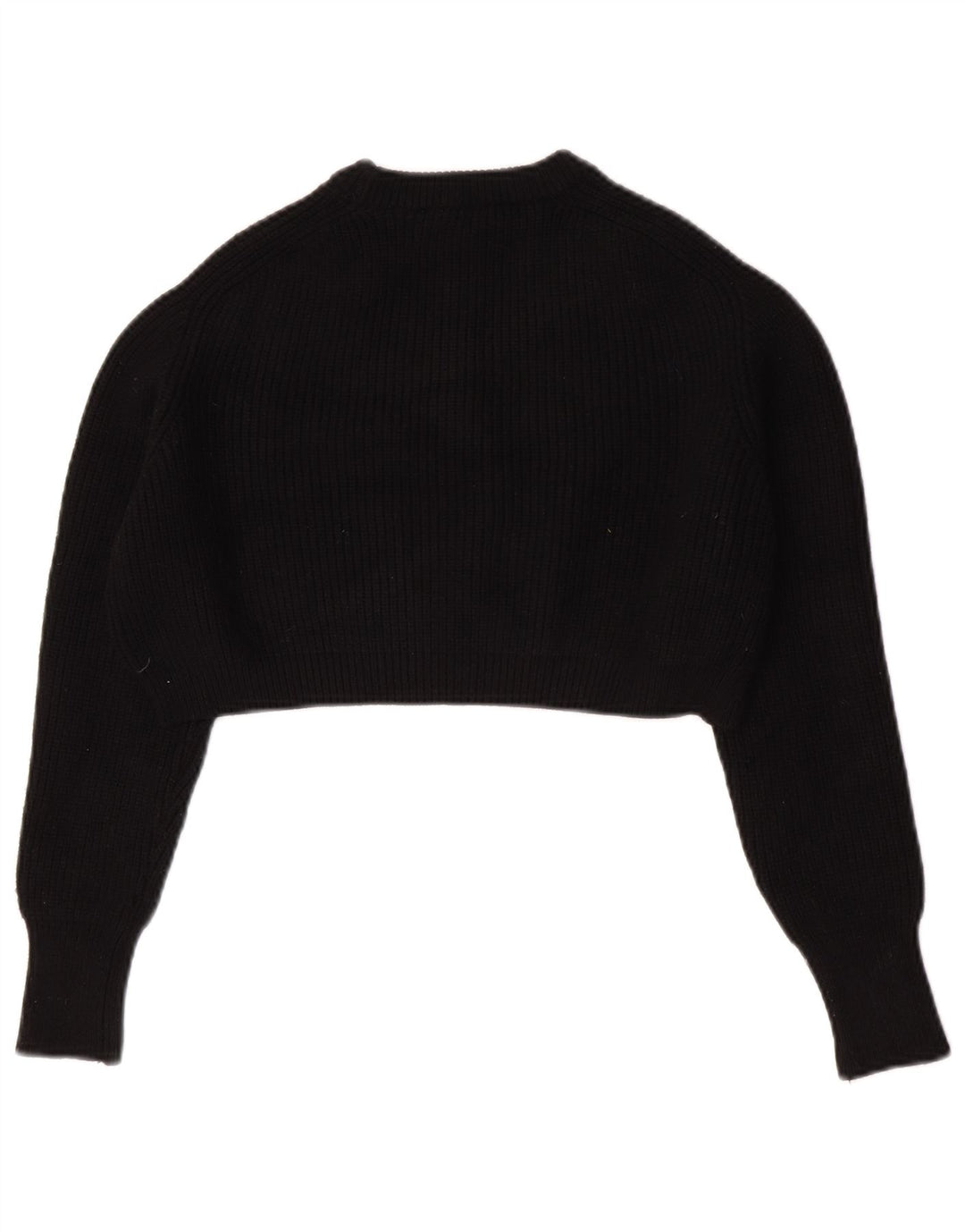 Maglione corto girocollo oversize da donna Zara UK 10 piccolo nero