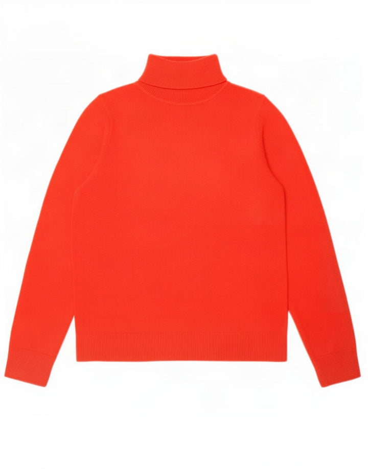 Maglione maglione a collo alto da donna Marks & Spencer UK 12 Acrilico rosso medio